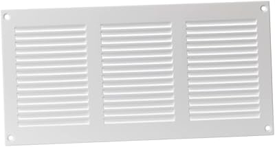 Europlast 300x150mm White Metal Air Vent Grille with Insect Mesh