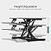 SLYPNOS Height Adjustable Sit to Standing Desk Converter Riser 28.5 Inches Wide Ergonomic Workstation, Black