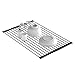 Bjone Roll Up Dish Drying Rack Over the Kitchen Sink, 304 Stainless Steel, 17.7