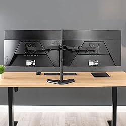 VIVO Dual LED LCD Monitor Mount, Free-Standing Desk