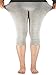 Zando Women's Lightweight 3/4 Length Basic Plus Size Breathable Leggings Comfort Modal Basic Pants Stretch Capri