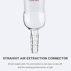 ADAMAS-BETA Glass Straight Inlet Adapter with 24/40