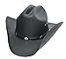 Western Express Natural Straw Cowboy Hat for Men and Women - Cattleman Style with Black Hat Band and Silver Conchos