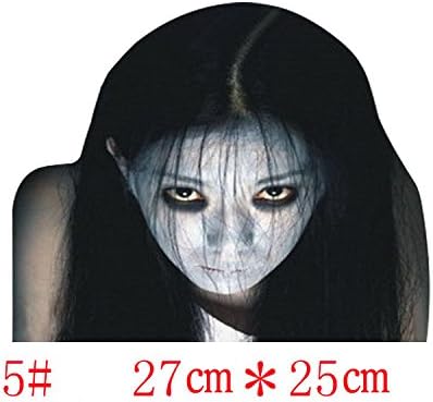 CLKjdz Reflective Scary Face Decor Rear Stickers For BMW Ford Toyota Honda Kia Windows to Discourage High Beam Lights Users Car Styling (5#)