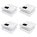 iGlow 4 Pack White Outdoor Garden 6 x 6 Solar SMD LED Post Deck Cap Square Fence Light Landscape PVC Vinyl Wood Bronze