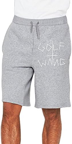 PLBFUY Golf Wang Logo Men's SweatShorts Pants Lycra With Pockets Ash