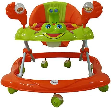 Baby Boy/Girl Walker First Steps Activity Bouncer Musical Toy Push Along Ride On Bright EB4U 5 Colors Pink, Blue, Orange, Green (Orange)