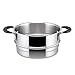 Circulon Momentum Stainless Steel Sauce Pan/Saucepan with Steamer Insert, 3 Quart, Silver