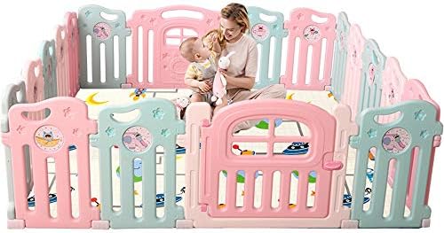 子供用ベビーサークル 子供赤ちゃんゲームのフェンスベビー幼児の安全柵ホームアウトドアインドアクロール遊び場赤ちゃんのゲーム幼児パーク 折りたたみ式ベビーベビーサークル 色 01 サイズ 187 5x187 5x61cm Billbay Co
