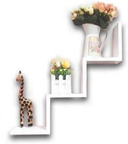 Amazon お手軽 Diy入門にオススメ 階段 型 壁 掛け ブック スタンド 木 製 本 棚 おしゃれ デザイン インテリア ラック 軽量 雑誌 コミック 小物 ホワイト オープンシェルフ ラック オンライン通販