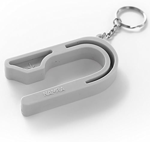 The Car Seat Key - Original Car Seat Key Chain Buckle Release Tool - Easy Unbuckle Opener Aid for Nails, Parents, Grandparents & Older Children by NAMRA Made in USA (Grey)