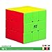 Unplugkid QiYi MoFangGe Stickerless Speed Cube Set - Certified QiYi WCA Quality Competition Speed Cube Bundle | Glow in the Dark Mirror Cube Megaminx Skewb Square 1 | 4 Display Stands, Strategy Guide