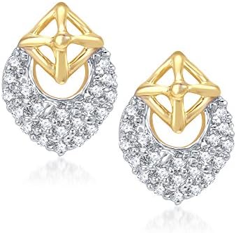 Blossom Cherry Gold and Rhodium plated Earrings - ER1056G [VKER1056G]