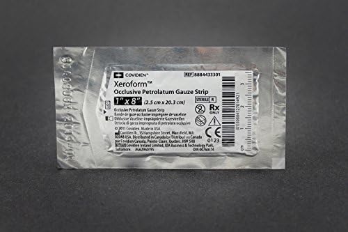 Kendall Healthcare Xeroform Sterile Nonadherent Petrolatum Gauze Patch, 1" W x 8" L (1 Each)