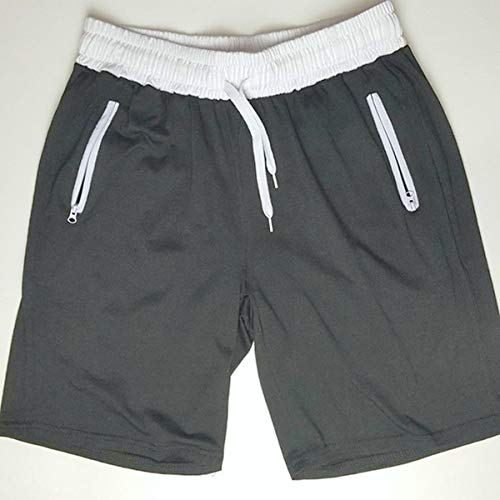 image for Voncheer Mens Elastic Waist Drawstring Summer Workout Shorts with Zipp