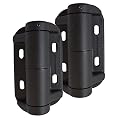 Weatherables Black Adjustable Hinges For Aluminum Fencing | No Alignment Legs | CH101V-SD-BK-WEA