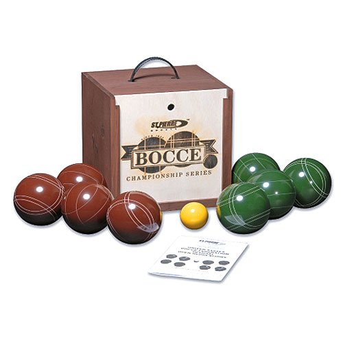 Tournament Bocce Set in Pine Box