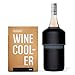 Huski Wine Chiller | Award Winning Iceless Design | Keeps Wine Cold up to 6 Hours | Wine Accessory | Next Generation Ice Bucket | Fits Some Champagne Bottles | Perfect Gift for Wine Lovers (Black)