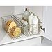 mDesign Narrow Bathroom Metal Wire Storage Organizer Bin Basket Holder with Handles - for Cabinets, Shelves, Closets, Countertops, Bedrooms, Kitchens, Garage, Laundry - 16
