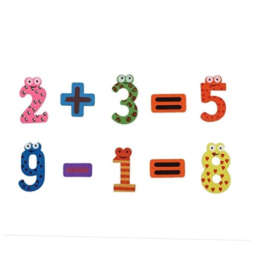 Lisingtool 15pcs Fridge Magnets Early Learning Educational Toys Wooden Math - Image 3