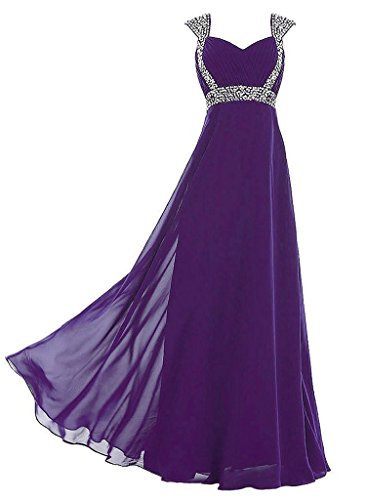 Vantexi-Womens-Beaded-Straps-Chiffon-Long-Prom-Bridesmaid-Dress-Purple-28