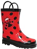 Little Girl's Red Ladybug Rain Boots Sizes - Toddler/Little Kids