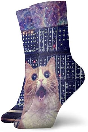 Crew Socks Cats On Synthesizers In Space Athletic Socks Stylish Short Boot Stocking