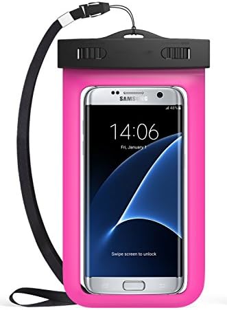 Waterproof Case, Cothyen Universal Cell Phone Dry Bag Pouch for iPhone 6 6S 6S Plus SE 5S Note 5 S7 S6 Samsung Galaxy S7 MOTO Edge Pixel XL LG Huawei for Smartphone 6 inches (Pink)