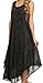 Sakkas 515DNew - Mariko Stonewashed Caftan Dress/Cover Up - Black - One Size Regular