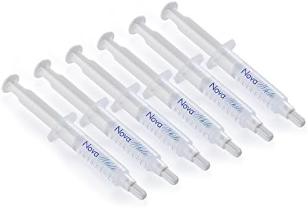 Professional Teeth Whitening Gel Refill (6) 5ML Syringes By NovaWhite | FDA Approved, Made in the USA!