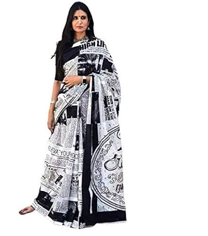 Woman Hand Block Printed Jaipuri Print Cotton Mulmul Saree with unstitched Blouse
