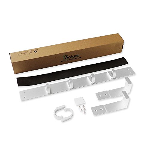 Door Hooks Hanger Rack, Anjuer Aluminum Utility Organizer Holder for Kithchen Bathroom, 6 Hooks Over the Door Hanger Silver