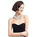 Holylove Pearl Necklace Choker for Women, Big Statement Jewelry for Lady Fashion Mums Day Best Gifts-N0007 Pearl