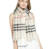 Long Check/Tartan Scarf - Women's Men's Lightweight Polyester Shawl Multi Colors 74.8