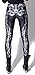QZUnique Women's Black Skull Printed Footless Elastic Sexy Tights Leggings,Black Skull,One Size