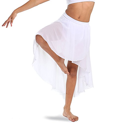 Gia-Mia Dance Big Girls' High-Low Chiffon Skirt Ballet Jazz Dance Costume Studio Practice Performance