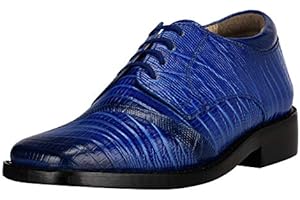 LIBERTYZENO Boys Lizard Print Genuine Leather Kids & Toddlers Lace Up Oxford Dress Shoes for Easter Gift
