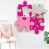 MCLEULLA Felt Bulletin Cork Board Tiles, 4 pcs Colorful Puzzle Wall Stickers view 4