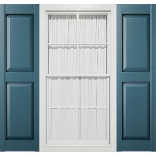 Mid America P21435166 Custom Two Equal, Raised Panel Shutter (Per Pair), 14 1/2…