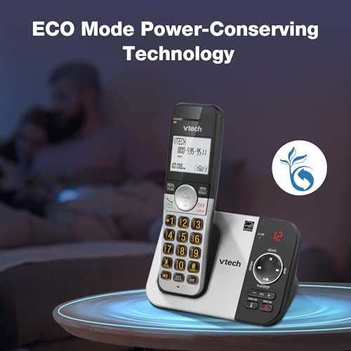 VTECH 3-HANDSET CORDLESS PHONE WITH ANSWERING MACHINE, WITH LARGE DISPLAY AND BIG BUTTONS CALLER ID, FULL-DUPLEX SPEAKERPHONE, LAST 10 NUMBER REDIAL, EASY TO USE VG232-3