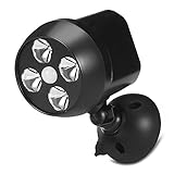 Motion Sensor Light Spotlight Ultra-Bright LED Light with Motion Sensor IPX6 Waterproof 4 LEDs (600-lumen) by Famirosa