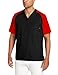 WonderWink Men's Raglan Color Block 5 Pocket Scrub Top, Black, Large