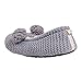 MiYang Women's Super Soft Lovely Animal Ballerina Slipper Grey L
