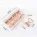 TOYMYTOY Rose Gold Metal Binder Clips with Heart Shaped Handle,File Paper Metal Binder Clips for Office Home School,12Pcs