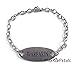 Max Petals - Warfarin Medical Alert ID Stainless Steel Identification Bracelet with 9 Inch Chain