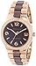 Anne Klein Women's 109118BMRG Ceramic Rosegold-Tone Premium Crystal Accented Brown Dress Watch
