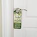 Session in Progress Please Do Not Disturb Plastic Door Knob Hanger Warning Room Sign - Green Leaves and Water