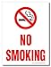 My Sign Center 3 Pack No Smoking Sign, Self Adhesive 3 Mil Vinyl No Smoking Sticker Decal, 8
