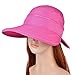 Vbiger Butterfly Knot Sun Wide Brim Visor Floppy Fold Beach Hat (Rosy Red)