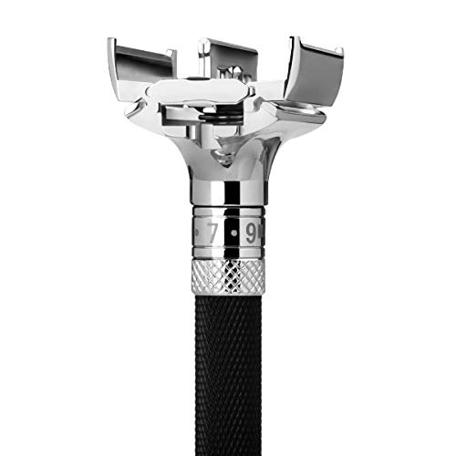 QSHAVE Parthenon Adjustable Double Edge Safety Razor V2.0 Long Handle